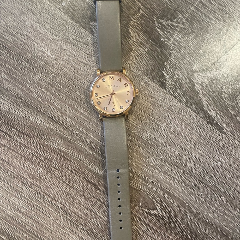 Marc Jacobs Grey Leather Watch
